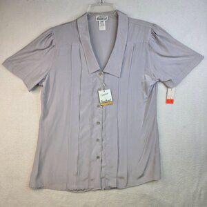 Vintage 80s Blouse Size 12 Romantic Fairycore Feminine Flowy Dainty Deadstock